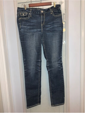 Women's ZCO JEANS Blue Straight Leg Jeans Size 14